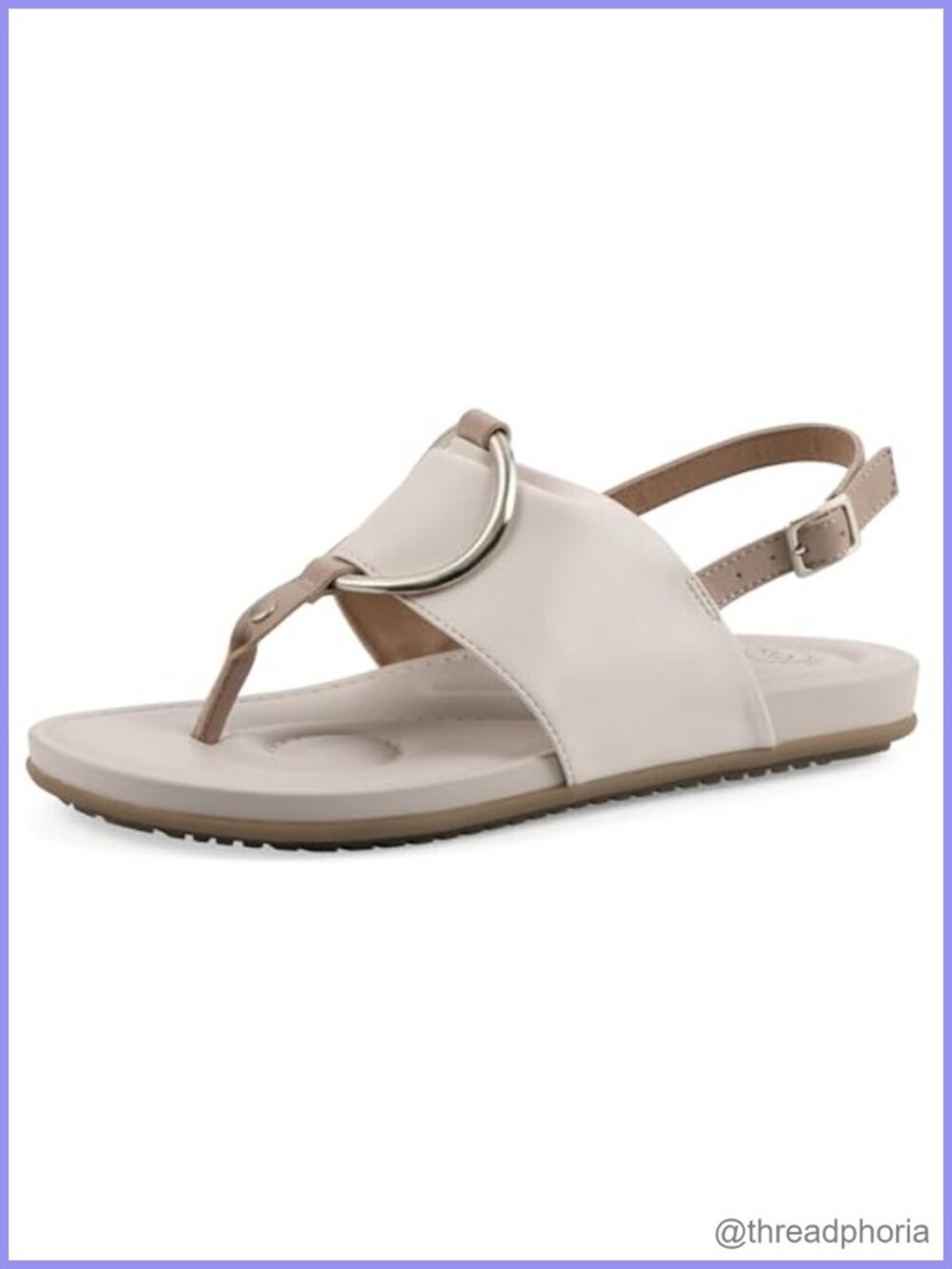 Slingback Sandals Comfort Molded Footbed Ornamental Casual Flat